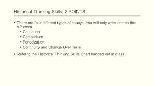 how to write the long essay question ppt video online 8 historical thinking skills 2 points there are four different types of essays