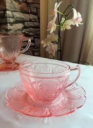 Pressed Glass Tea Set Vintage Glassware