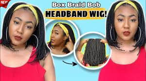 Best synthetic hairs for braids. Affordable Headband Wigs Sensationnel Box Braid 4x4 Wig Best Synthetic Headband Wig With No Stress Youtube