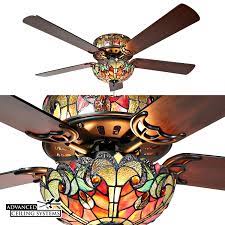 these stained class ceiling fans will