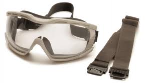Chemical Splash Goggle With Clear Anti Fog Lens And Gray Frame