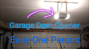 genie garage door opener install with