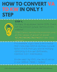 Va To Kw How To Calculate Conversion Formula Equation