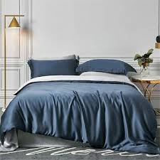 100 tencel blue gray bedding set duvet
