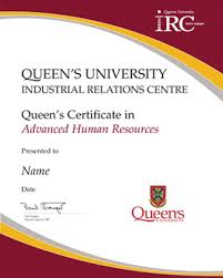 Certificates In Human Resources Queens University Irc