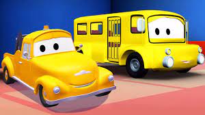 Xe buýt Và Tom - Chiếc xe tải kéo | Phim hoạt hình chủ đề xe hơi và xe tải  xây dựng - YouTube