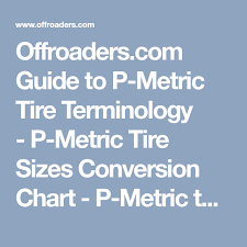 Offroaders Com Guide To P Metric Tire Terminology P Metric