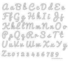 bold thick script letter stencils