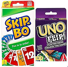 The first player to use all the cards in their personal stockpile wins! Amazon Com Uno Flip And Skip Bo 2 Pack Toys Games