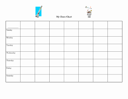 Free Chore Chart Template Awesome Chart Template Category