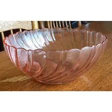 Pink Depression Glass Bowl 7 W X 3 H