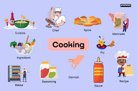 voary and verbs for cooking food