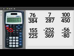 fractions on the ti 30x iis calculator