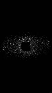 free black iphone apple logo