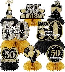 8pcs 50th anniversary decorations