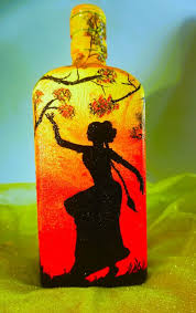 Radha Krishna Bottle Art Kavitha S