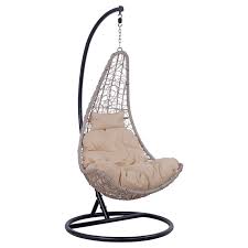 Предлагаме ви градински висящ стол туист тип гнездо с метална основа, ратанова рамка и удобна възглавница в бяло. Visyash Stol Vankuvr Mebeli Onlajn Mebelisto