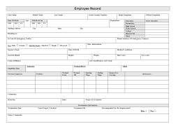 Employee Record Form Under Fontanacountryinn Com