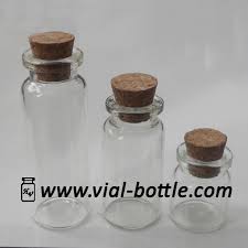 mini glass jars with cork stoppers