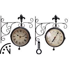 Outdoor Clock With Thermometer On