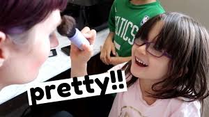 makeup kid doing goth makeup tutorial