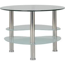 Cara Coffee Table Black Glass Silver
