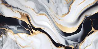 black white gold smooth marble