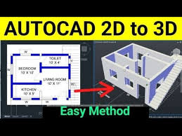 Autocad 2d To 3d Autocad 3d House