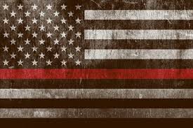 thin red line flag stock photos