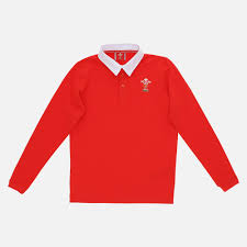 macron welsh rugby 2020 21 red cotton jersey children s polo shirt from the fans collection