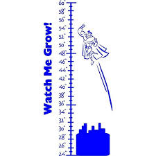 Superman Measurement Length Chart Wall Decal