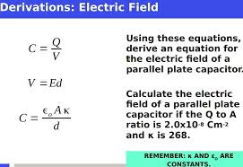 Solved Derivations Electric Field