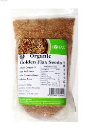 lohas organic golden flaxseed 200g bag