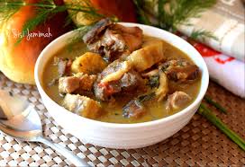 goat meat and plantain pepper soup
