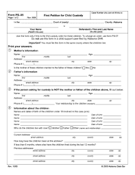 child custody forms pdf pdffiller