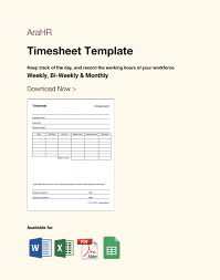 free timesheet templates weekly bi