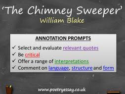 William Blake The Chimney Sweeper Annotation Planning Table