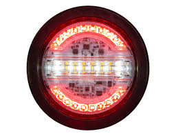 Combination 4 Inch Led Stop Turn Tail Backup And Amber Strobe Light Buyers Products
