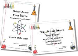 Science Award Certificate Templates