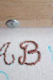 how to embroider letters by hand for