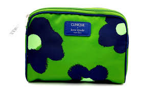 green navy makeup bag zipper pouch