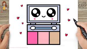 how to draw a cute makeup kit easy for