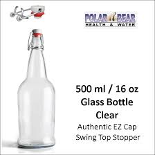 Clear Glass Bottles Ez Cap Swing Top