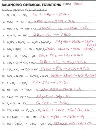 Balancing Ionic Equations Worksheets