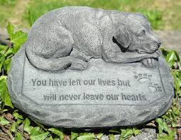 dog pet memorial stone garden ornament