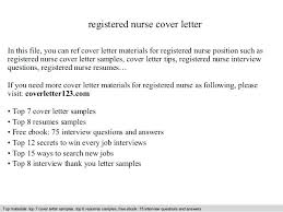 Sample Registered Nurse Cover Letter Arzamas