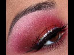red with silver glitter liner tutorial