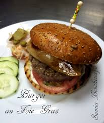 hamburger de fête au foie gras le