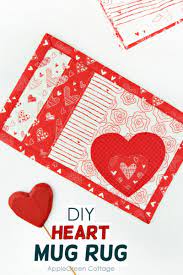 valentine mug rug diy sewing tutorial