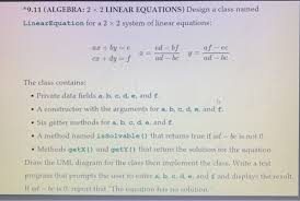 Solved 9 11 Algebra 2 X 2 Linear